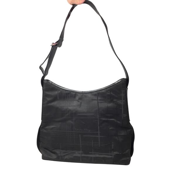 Salvatore Ferragamo Black Nylon Shoulder Bag - Picture 1 of 15